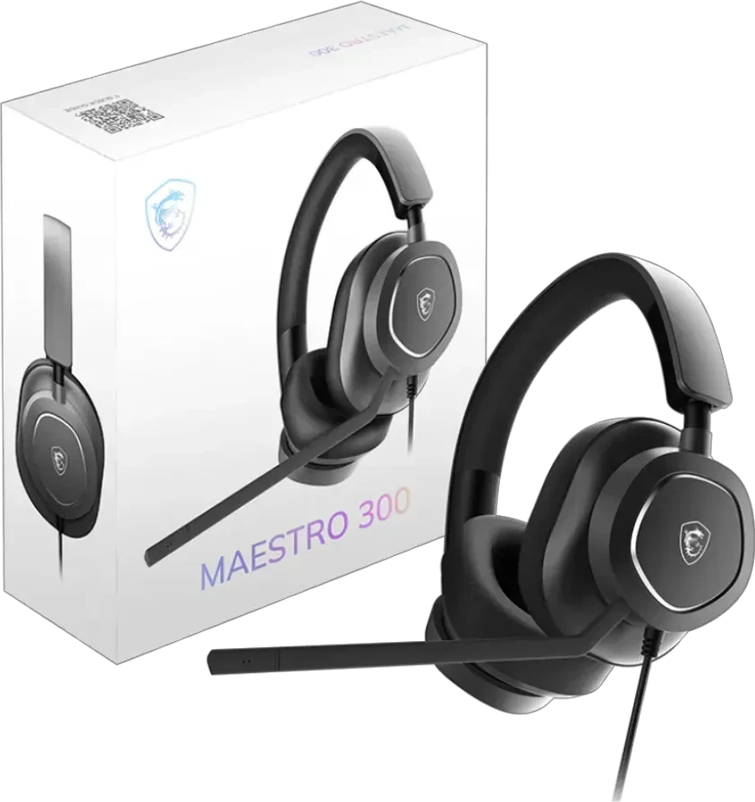 Наушники MSI MAESTRO 300, USB-C, 40mm, Black