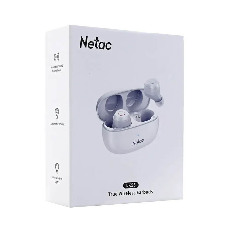 Наушники Netac True LK55, Bluetooth 5.3, белые — 3