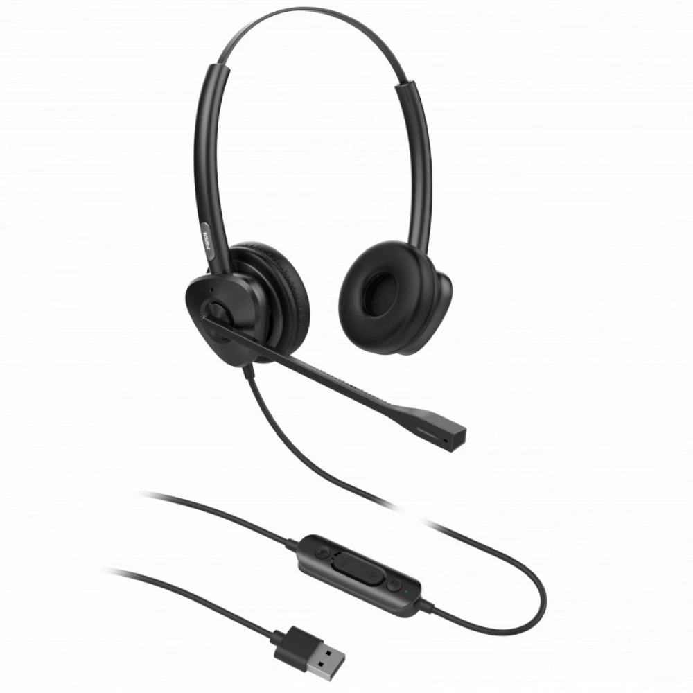 Гарнитура Fanvil HT302-U, проводная, USB-A, двухсторонняя, два микрофона с шумоподавлением ENC — 2