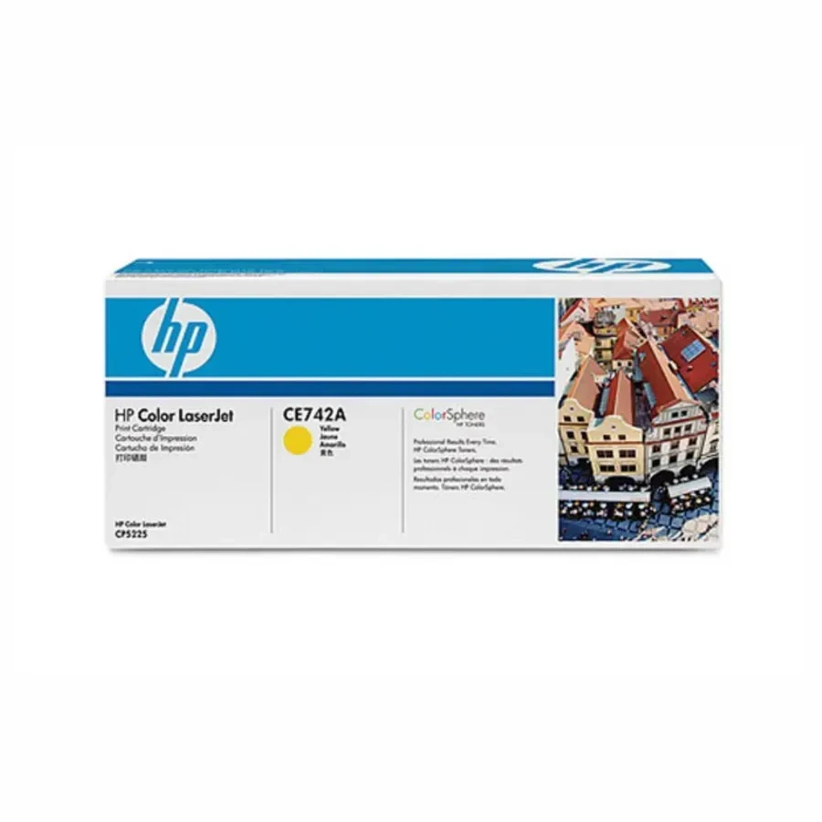 Картридж лазерный HP CE742A, желтый, 7300 стр.