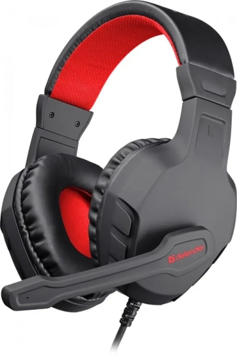Наушники-гарнитура игровые Defender Сujo черный+красный — 2