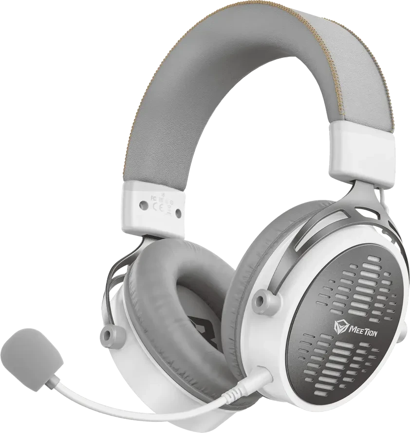 Гарнитура Meetion BTH013 White, Wireless, 20~20,000Hz, 118±3dB, 50mm Drivers, 2.4G/BT5.3, 1200mAh