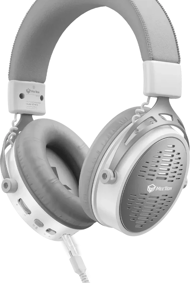 Гарнитура Meetion BTH013 White, Wireless, 20~20,000Hz, 118±3dB, 50mm Drivers, 2.4G/BT5.3, 1200mAh — 2