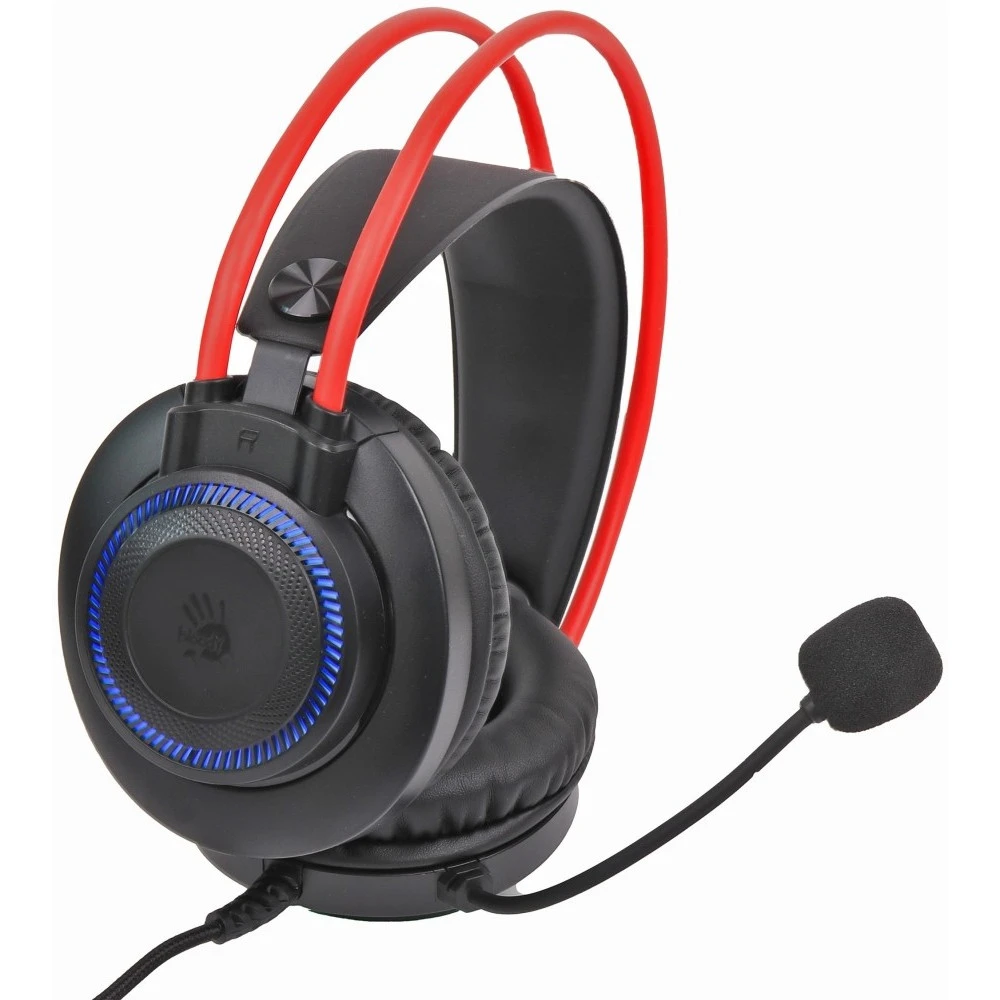 Гарнитура A4Tech Bloody G200S, 20Hz-20kHz, 16 Om, 100dB, mic 100Hz-10kHz, -44 dB, 2m, USB, Black-Red — 2