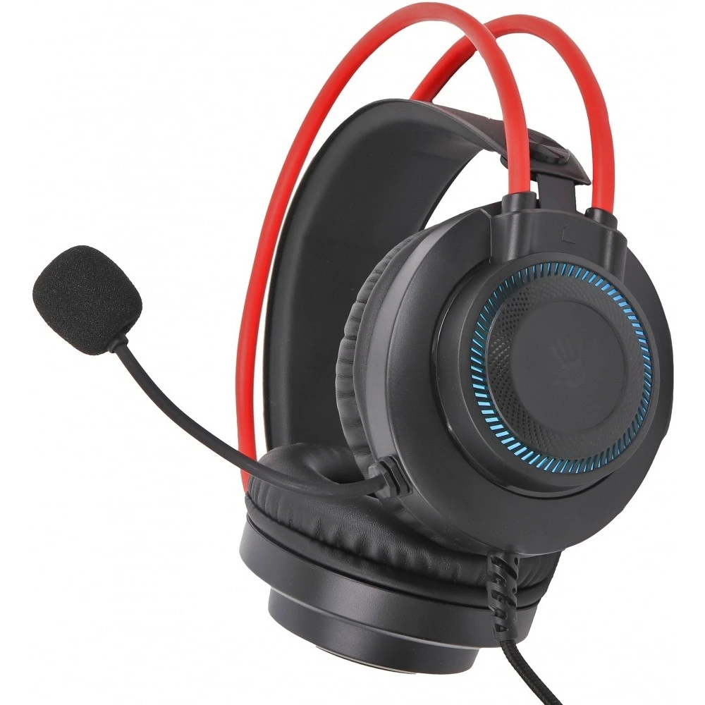 Гарнитура A4Tech Bloody G200S, 20Hz-20kHz, 16 Om, 100dB, mic 100Hz-10kHz, -44 dB, 2m, USB, Black-Red — 4