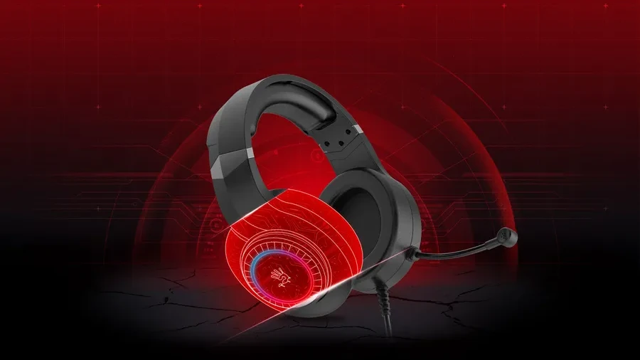 Гарнитура A4Tech Bloody G220S, 20Hz-20kHz, 16 Om, 100dB, mic 100Hz-10kHz, -44 dB, 2m, USB, Black — 5