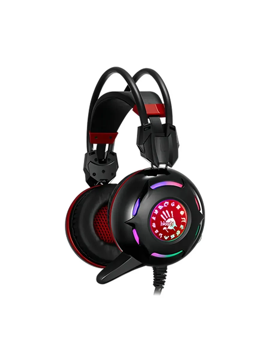 Гарнитура A4Tech Bloody G300, 20Hz-20kHz, 32 Om, 100dB, mic 50Hz-16kHz, -58 dB, 1.8m,LED,Black-Red — 2