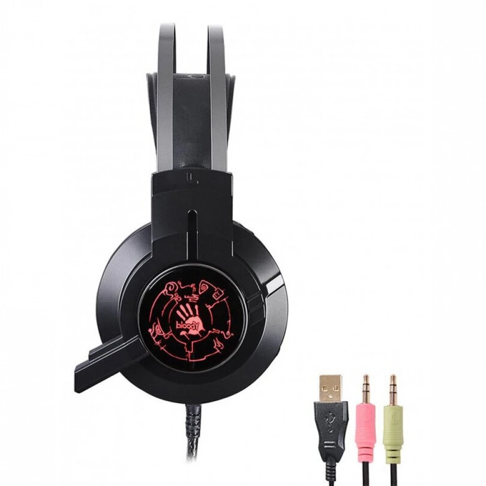 Гарнитура A4Tech Bloody G430, 20Hz-20kHz, 32 Om, 100dB, mic 100Hz-15kHz, 1.8m, LED, Black — 4