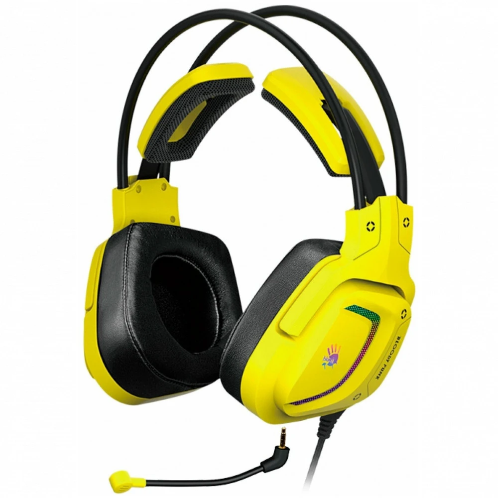 Гарнитура A4Tech Bloody G575, 20Hz-20kHz, 16 Om, 105dB, mic100Hz-10kHz,-44 dB,2m,USB,LED,Punk Yellow — 5