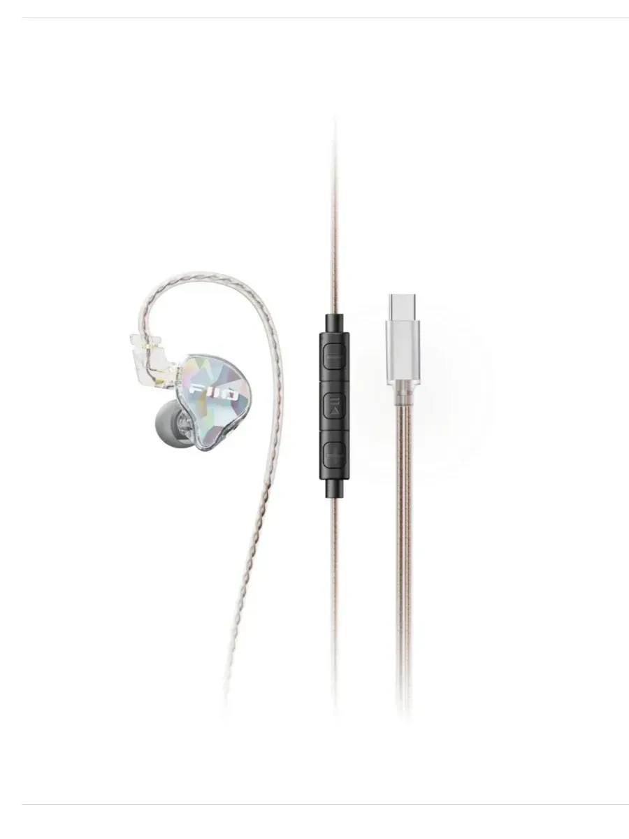 Гарнитура FiiO JD10 Type C, 20Hz-40kHz, 32 Om, 105dB, 1.2m, Transparent — 3