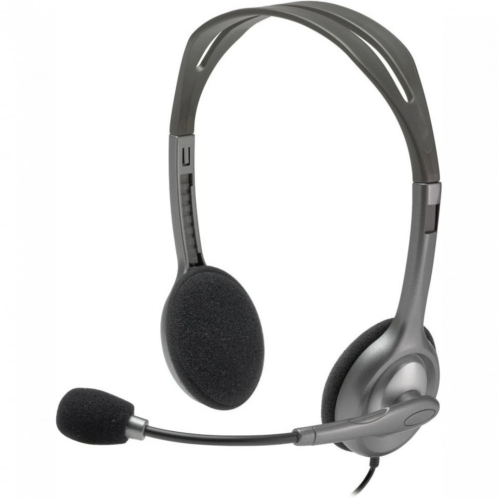 Гарнитура Logitech H111, 20Hz-20kHz, 32 Ом, 100dB, mic 100Hz-16kHz, 2.35m, Grey — 3