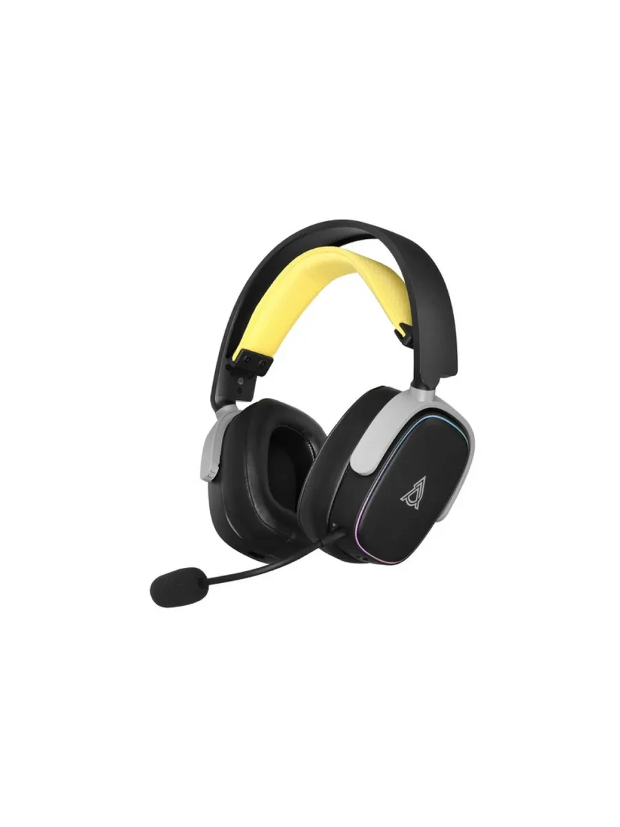 Bluetooth гарнитура Ajazz AHM09 Max, 20Hz-20kHz, 111dB, BT5.4, 2.4G, 1.2m, Black-Grey-Yellow — 2