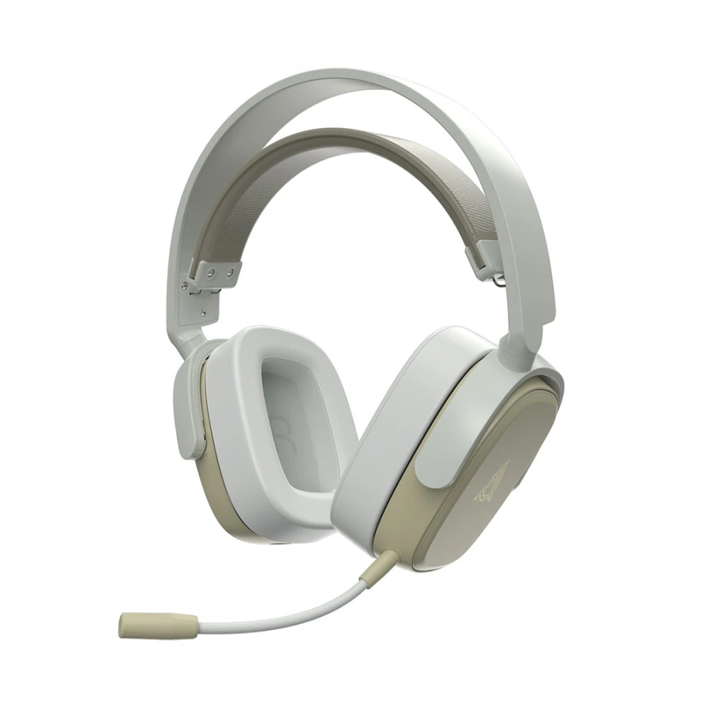 Bluetooth гарнитура Ajazz AHM09 Max, 20Hz-20kHz, 111dB, BT5.4, 2.4G, 1.2m, Grey-White — 5