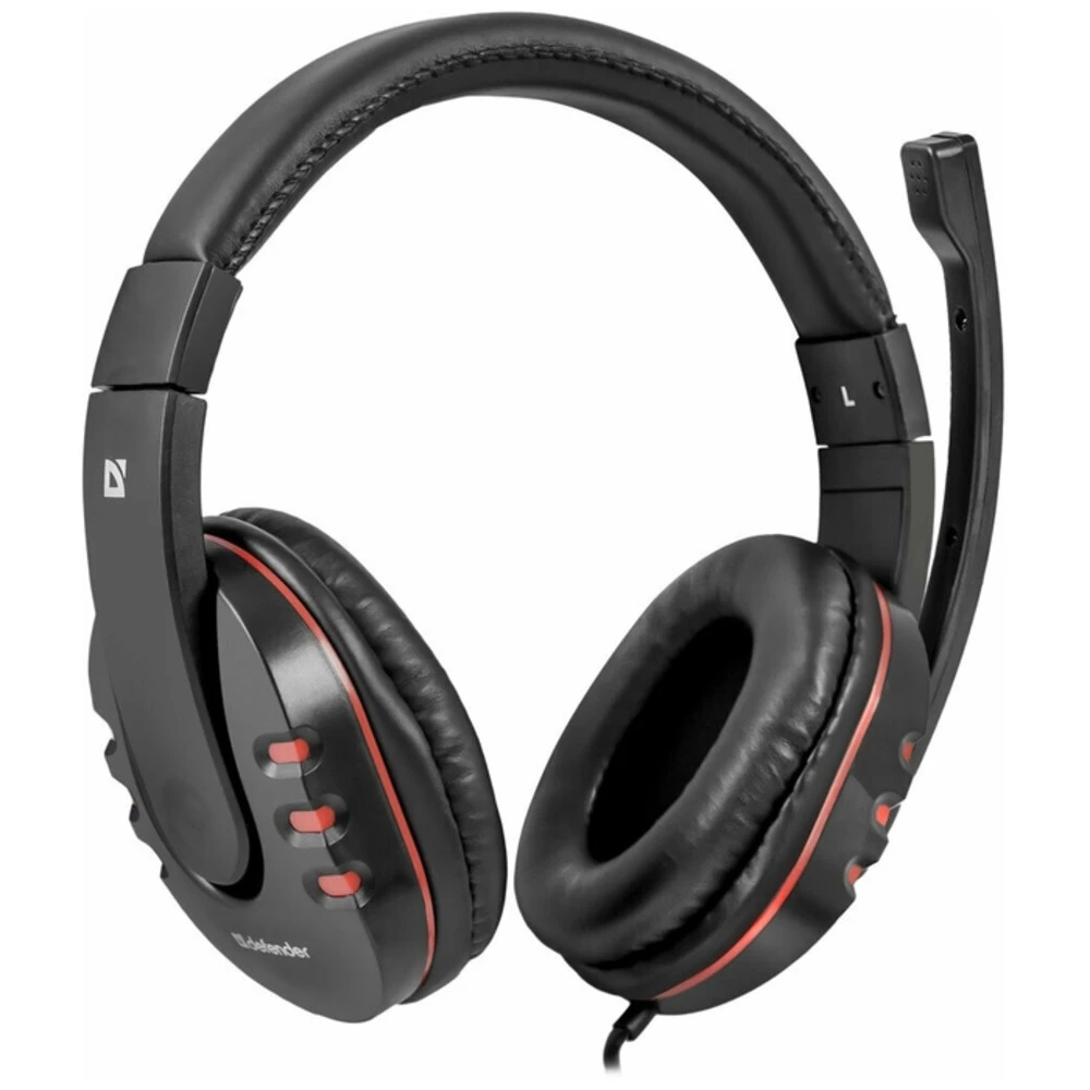 Гарнитура Defender Warhead G-160, 20Hz-20kHz, 32 Om, 106 dB, mic 20Hz-16kHz, 54 dB, Black