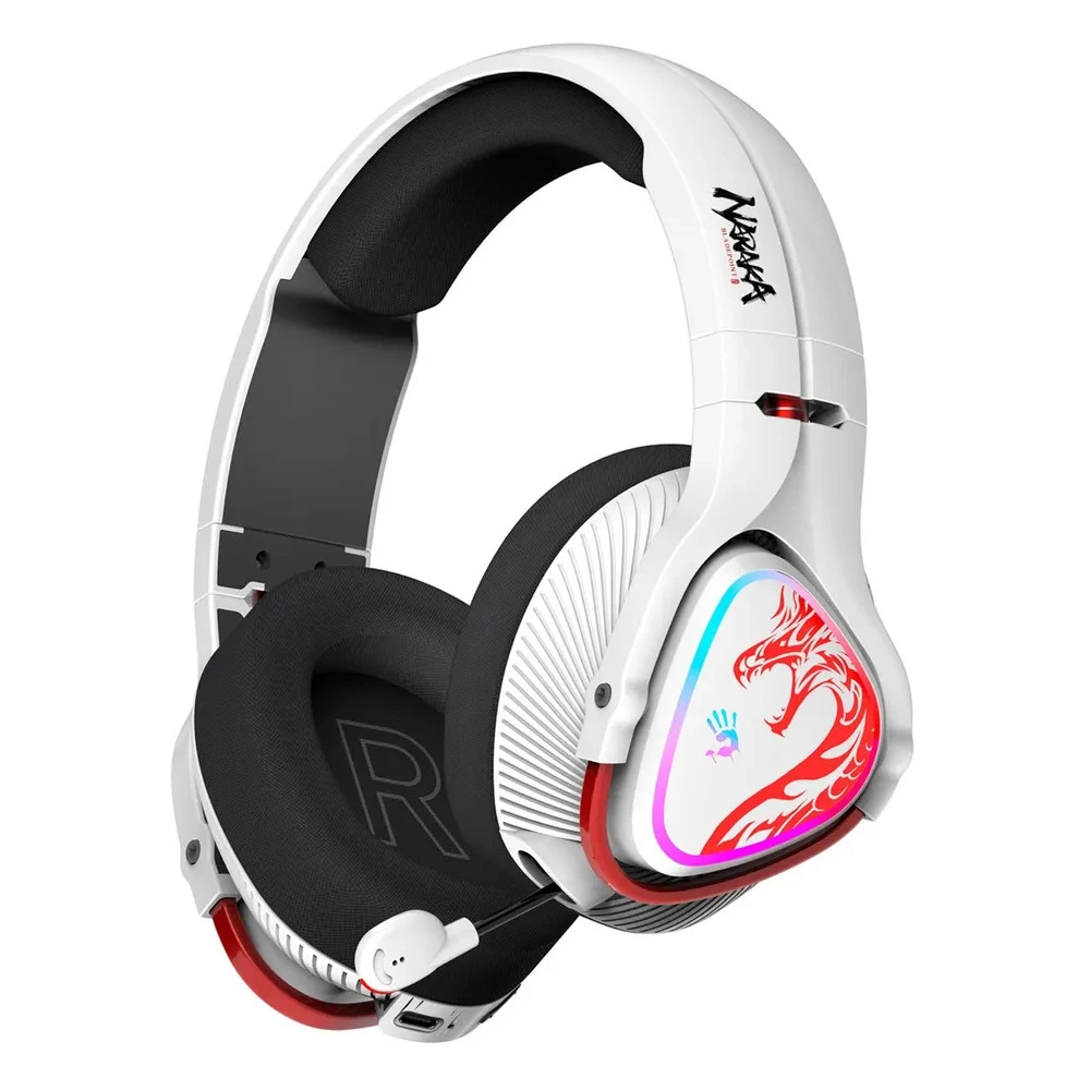 Bluetooth гарнитура A4Tech Bloody MR720 Naraka,20Hz-20kHz,16Om,105dB,mic100Hz-10kHz,BT5.3,2.4G,White — 5