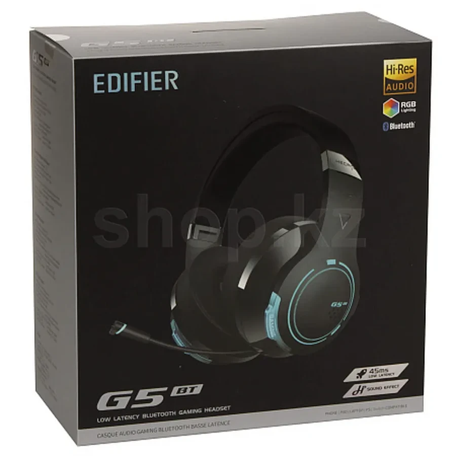 Bluetooth гарнитура Edifier Hecate G5BT, 20Hz-40kHz, 32Om, 100dB, BT5.2, 1.15m, RGB, Black — 4