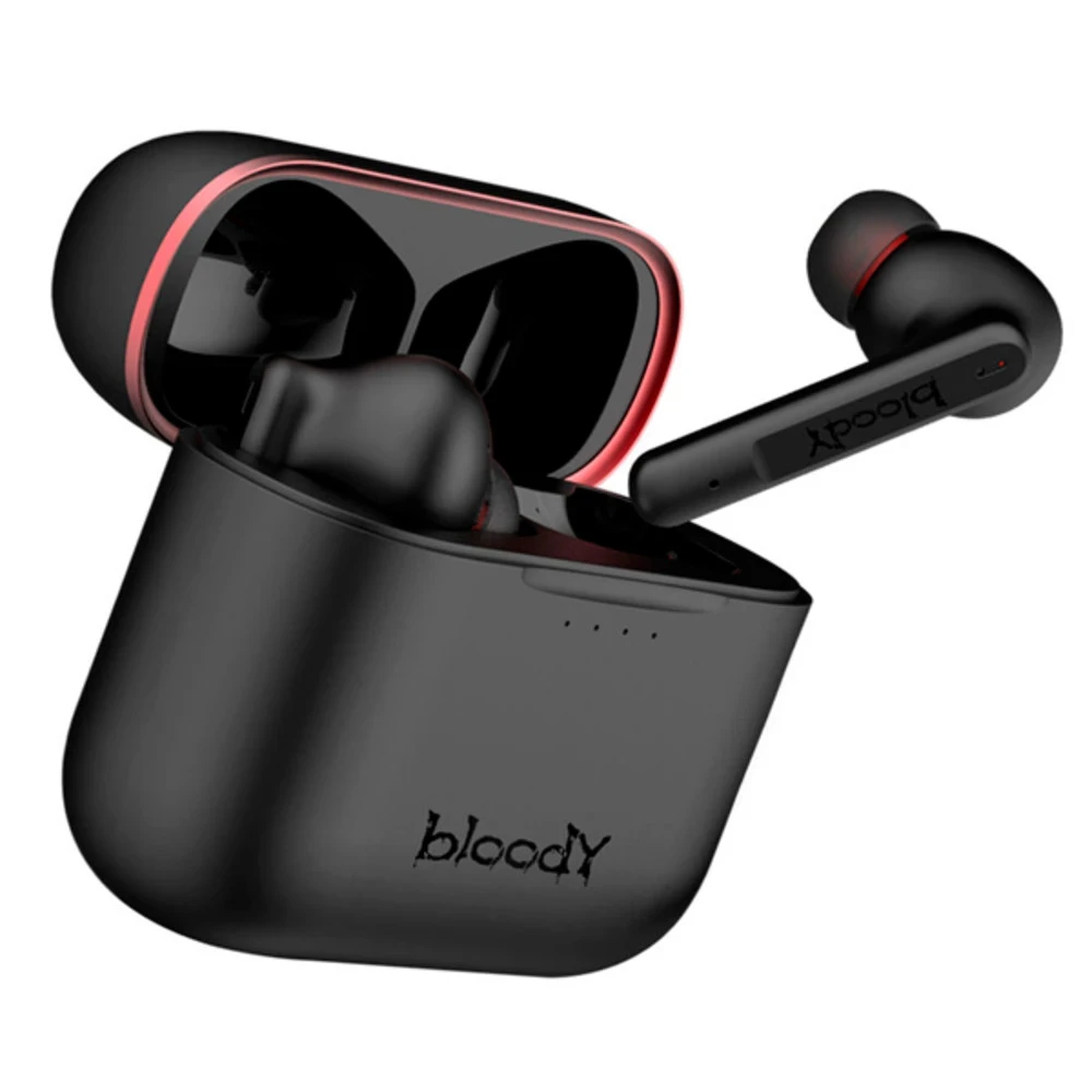 Bluetooth гарнитура A4Tech Bloody M90 TWS, Black-Red — 3