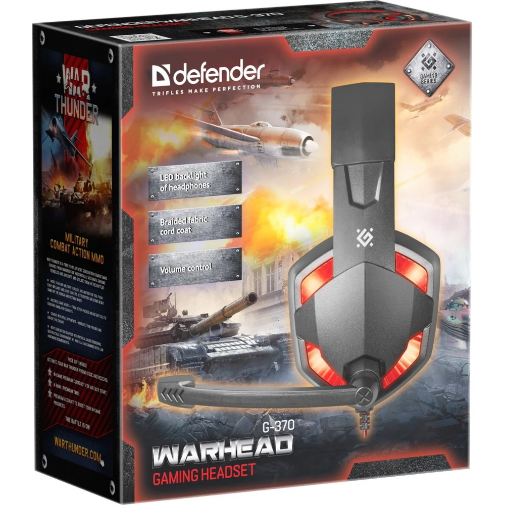 Гарнитура Defender Warhead G-370, Black-Red — 5
