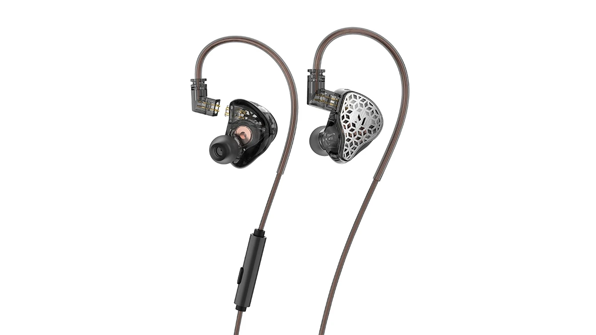 Гарнитура Music Public Kingdom IEM220M, Transparent Black-Dark Grey