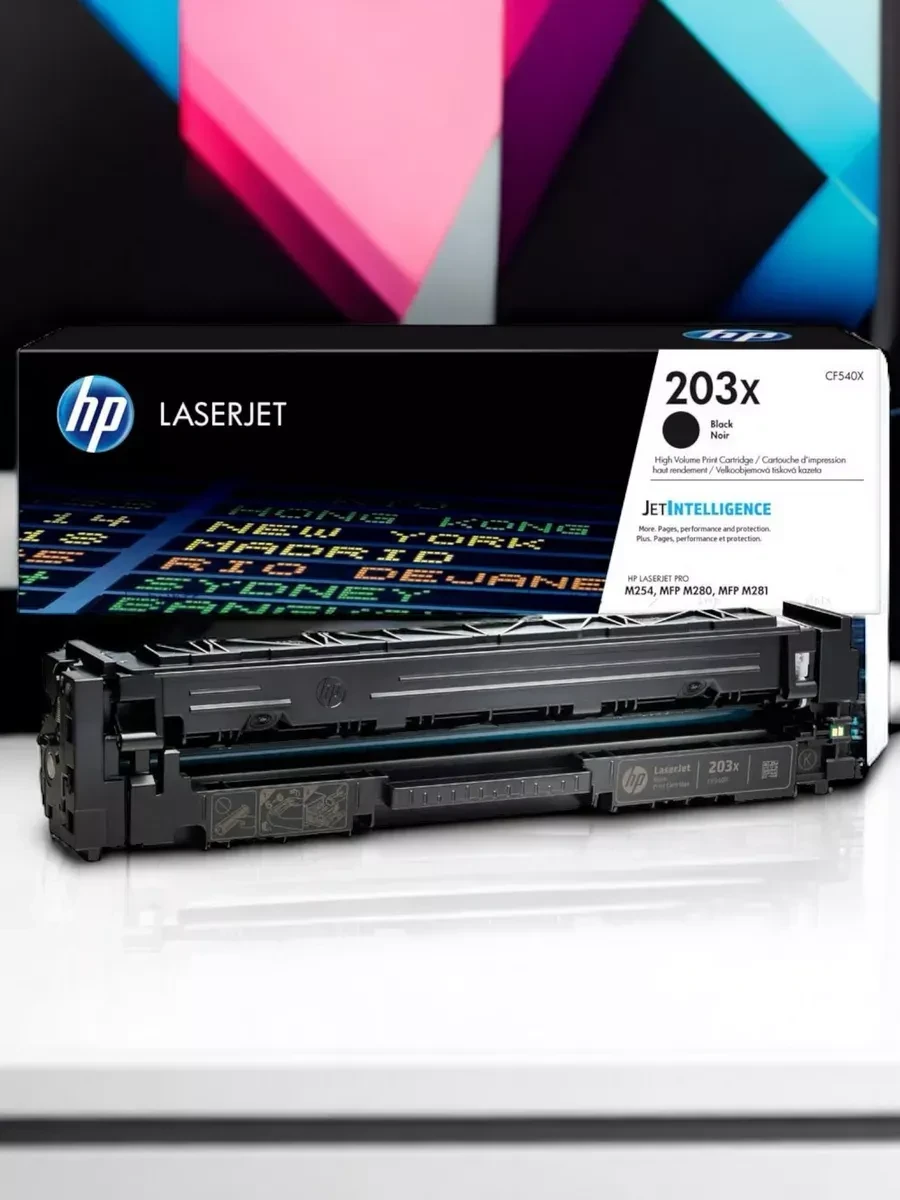 Картридж лазерный HP CF540X 203X, черный — 2