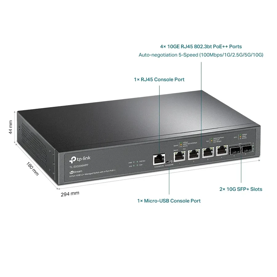 Коммутатор TP-Link SX3206HPP 6-port 10Base-T, управляемый — 2
