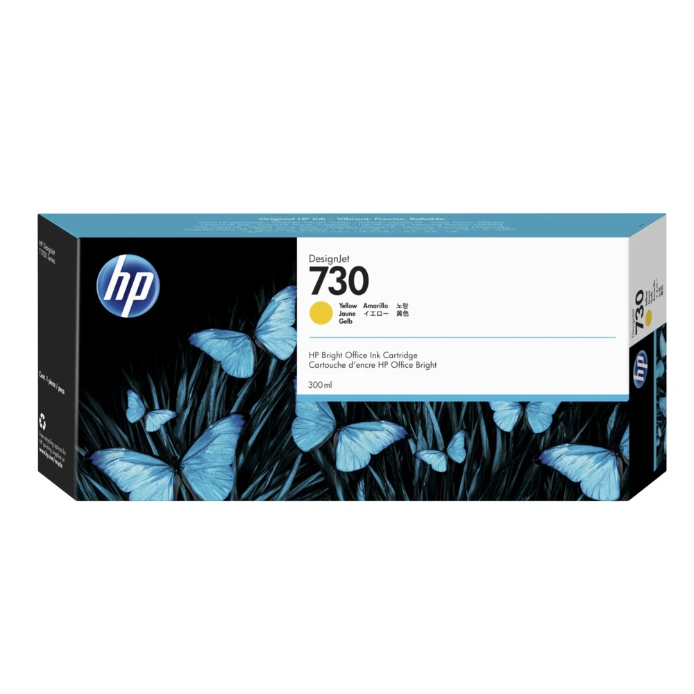 Картридж HP 730, жёлтый, 300 мл — 5