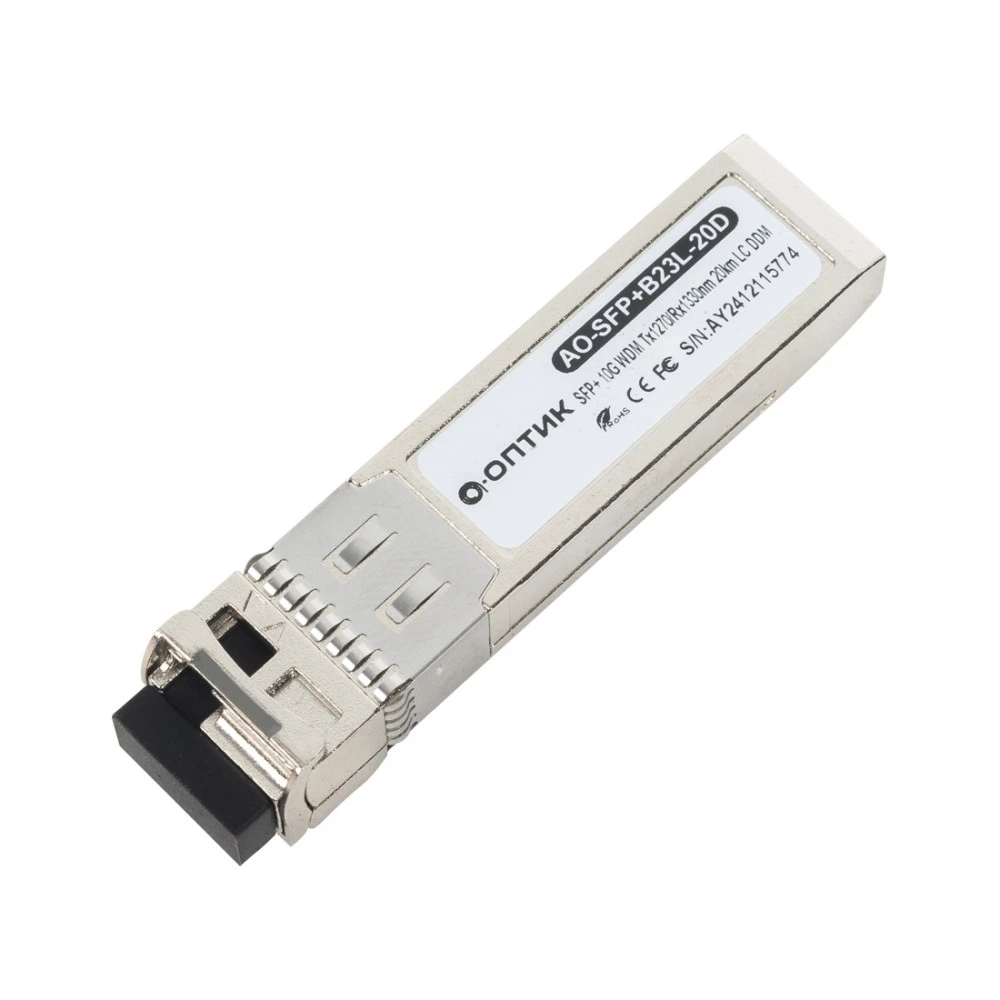 Transiver А-Оптик AO-SFP+B23L-20D, single-mode