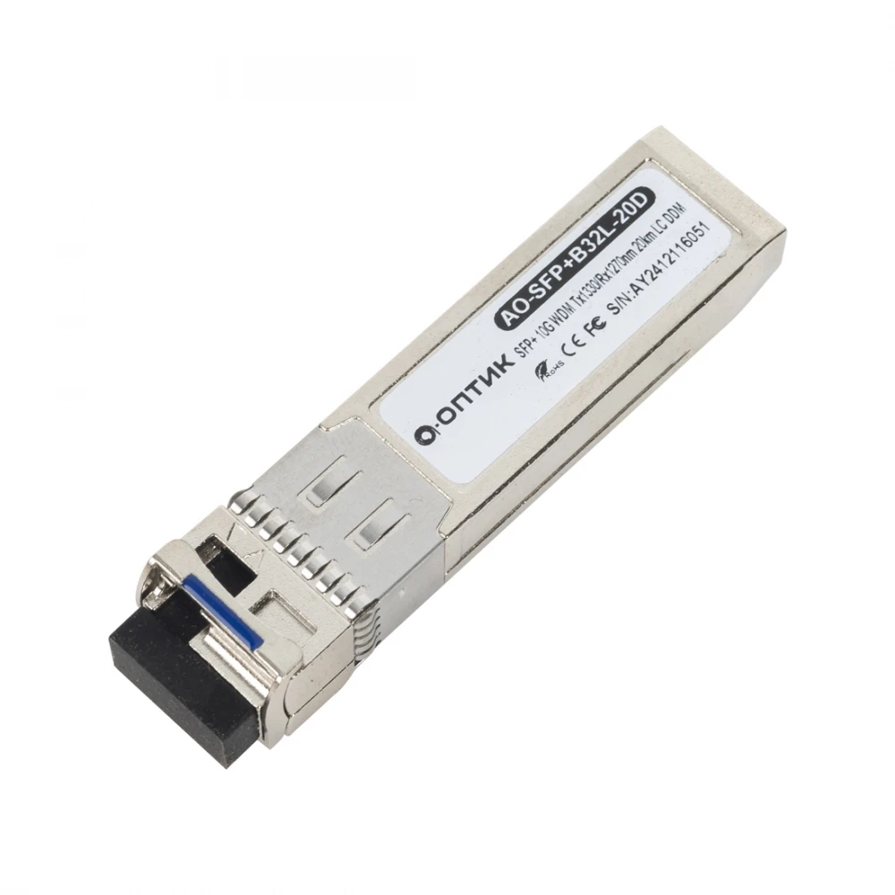 Transiver А-Оптик AO-SFP+B32L-20D, single-mode