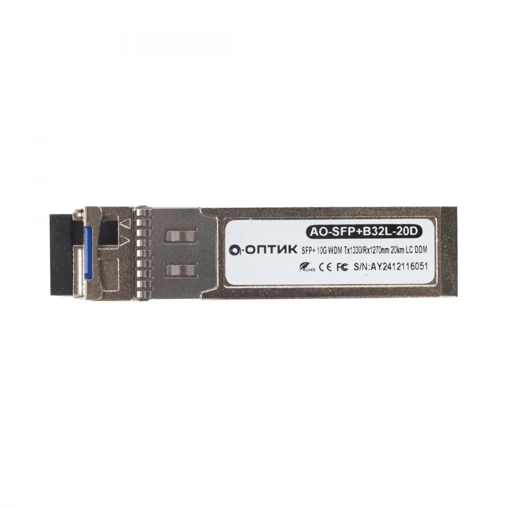 Transiver А-Оптик AO-SFP+B32L-20D, single-mode — 2