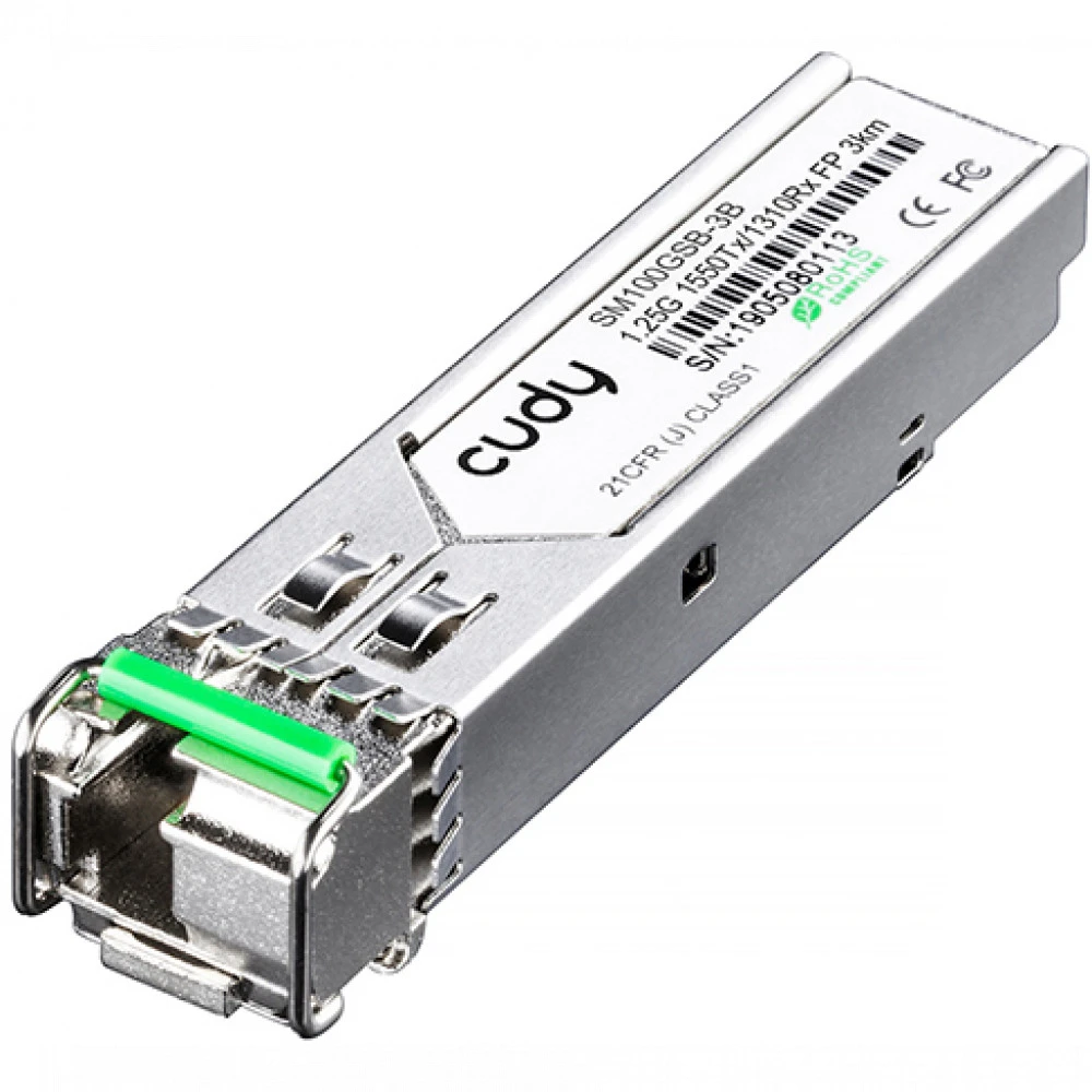 Оптический транссивер SFP WDM CUDY SM100GSB-3B, 3 км — 2