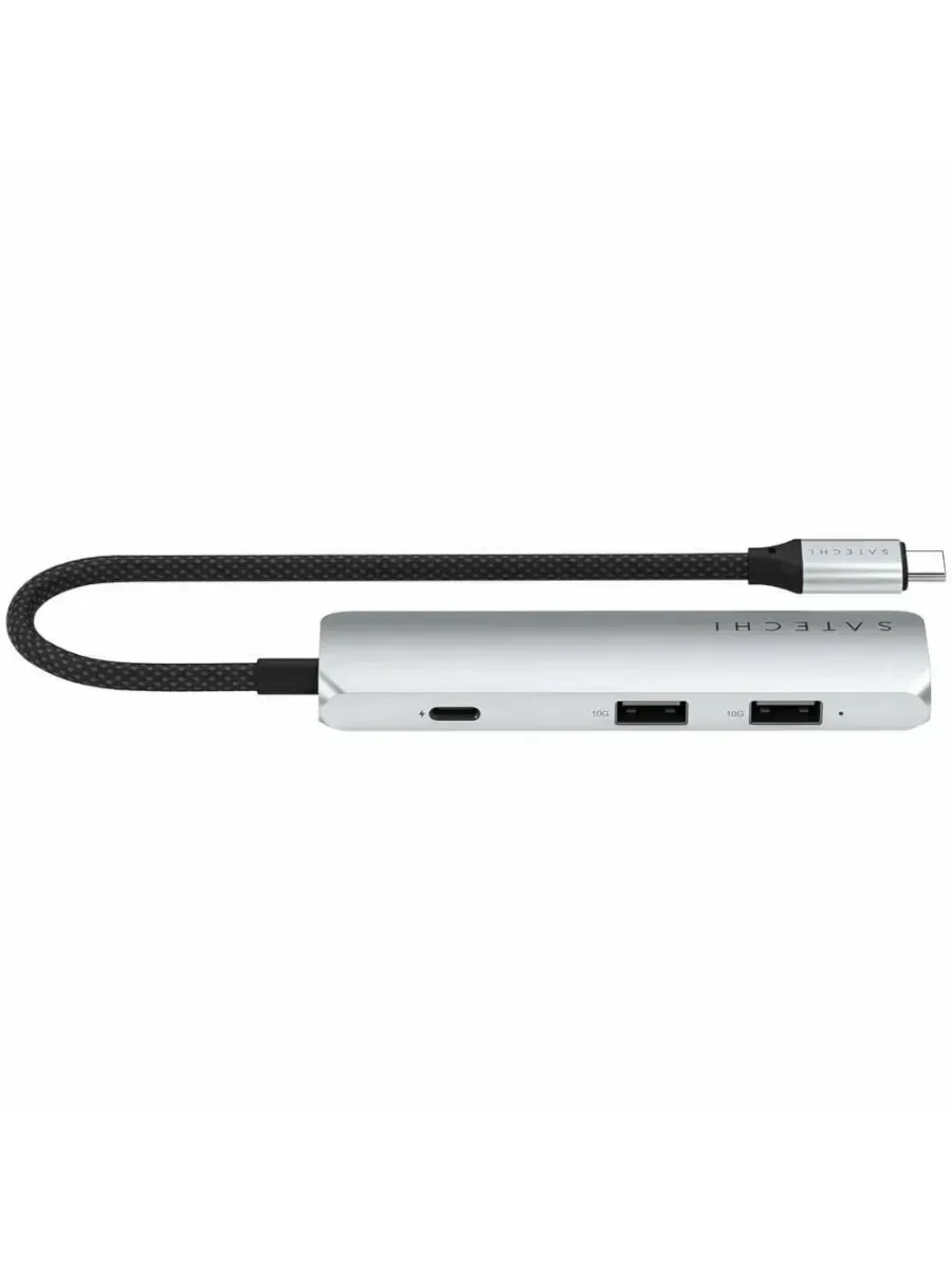 USB-адаптер SATECHI 4-in-1 USB-C Slim 4K, серебро — 3