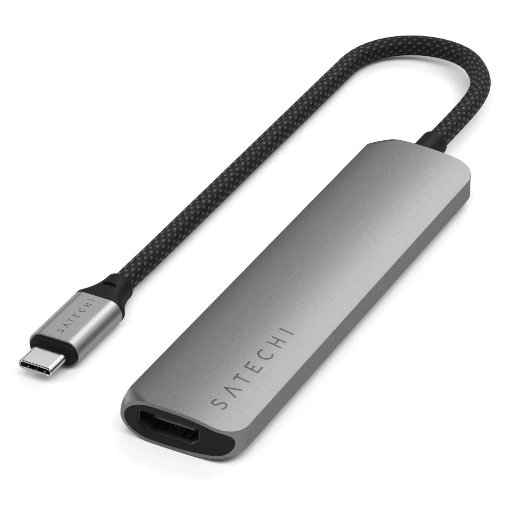 USB-адаптер SATECHI 6-in-1 USB-C Slim, Space Grey
