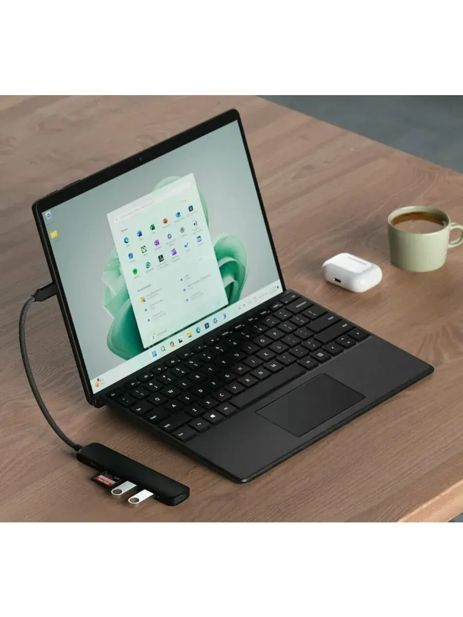 USB-адаптер SATECHI 6-in-1 USB-C Slim, чёрный