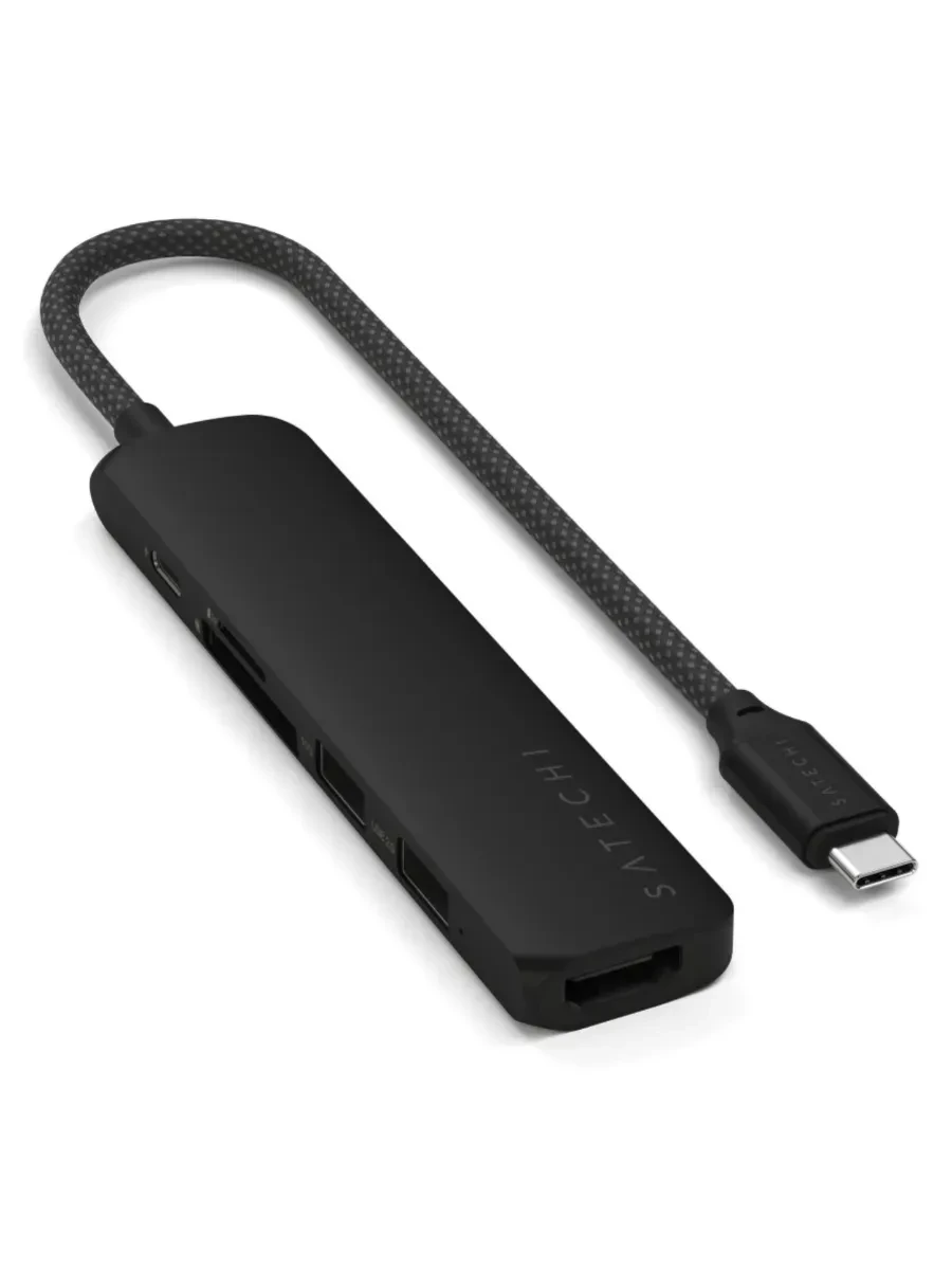 USB-адаптер SATECHI 6-in-1 USB-C Slim, чёрный — 2