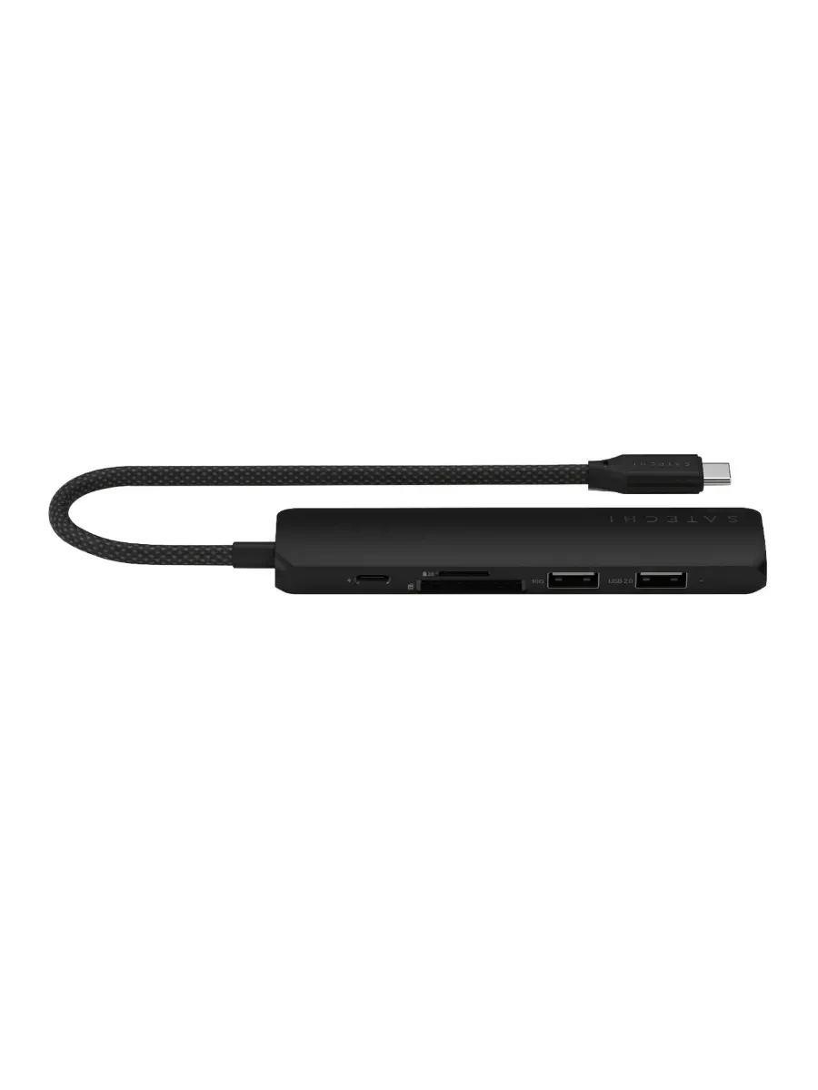USB-адаптер SATECHI 6-in-1 USB-C Slim, чёрный — 3