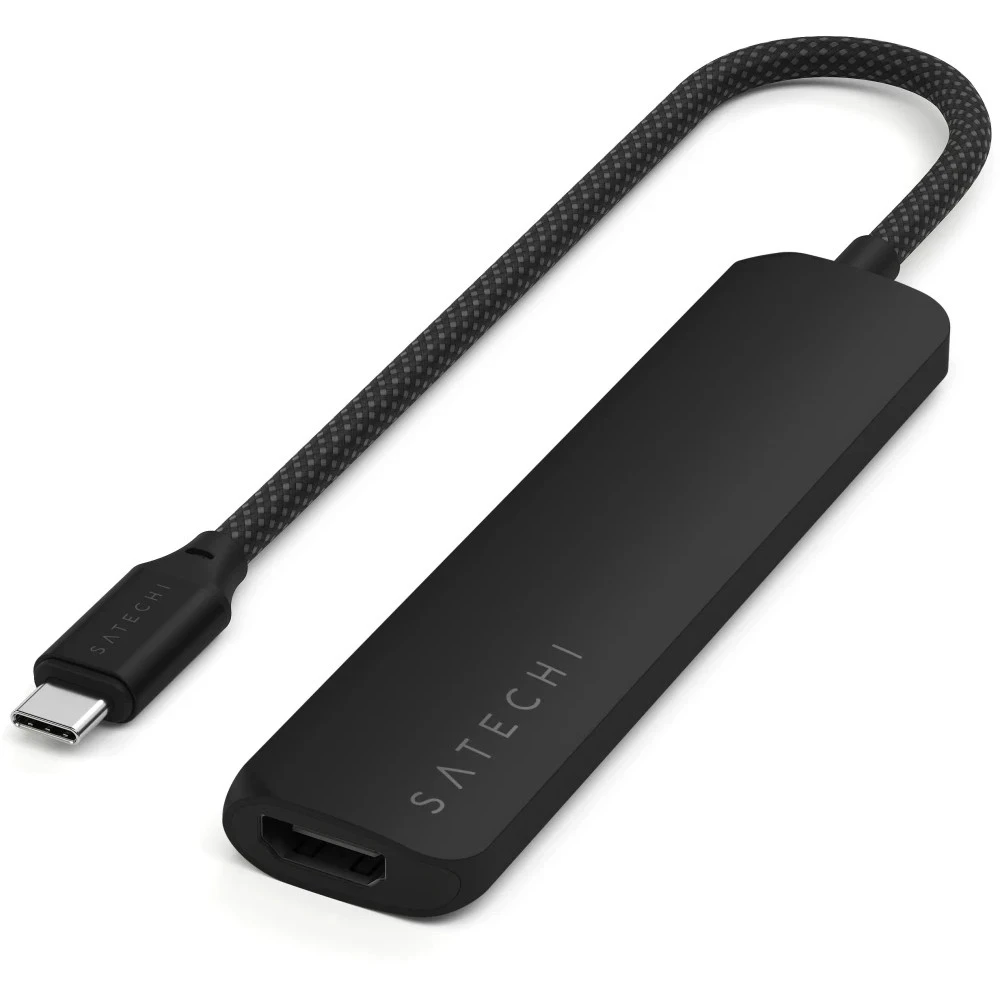 USB-адаптер SATECHI 6-in-1 USB-C Slim, чёрный — 4