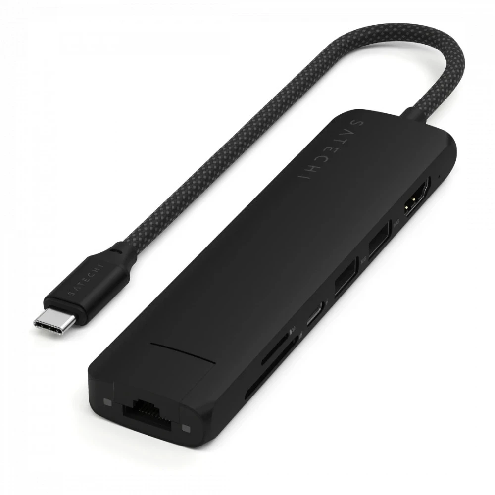 USB-адаптер SATECHI 7-in-1 USB-C с Ethernet, чёрный — 3