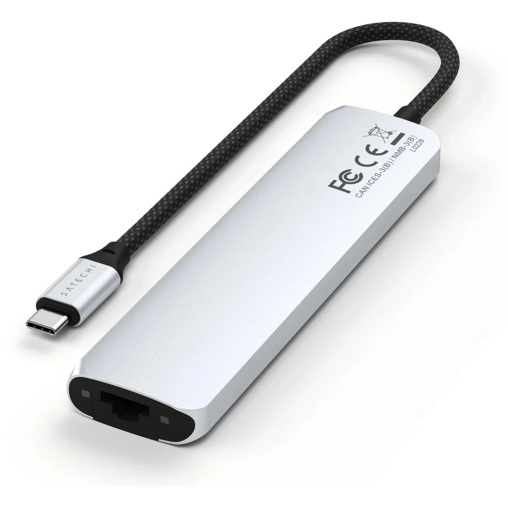 USB-адаптер SATECHI 7-in-1 USB-C с Ethernet, серебро — 4