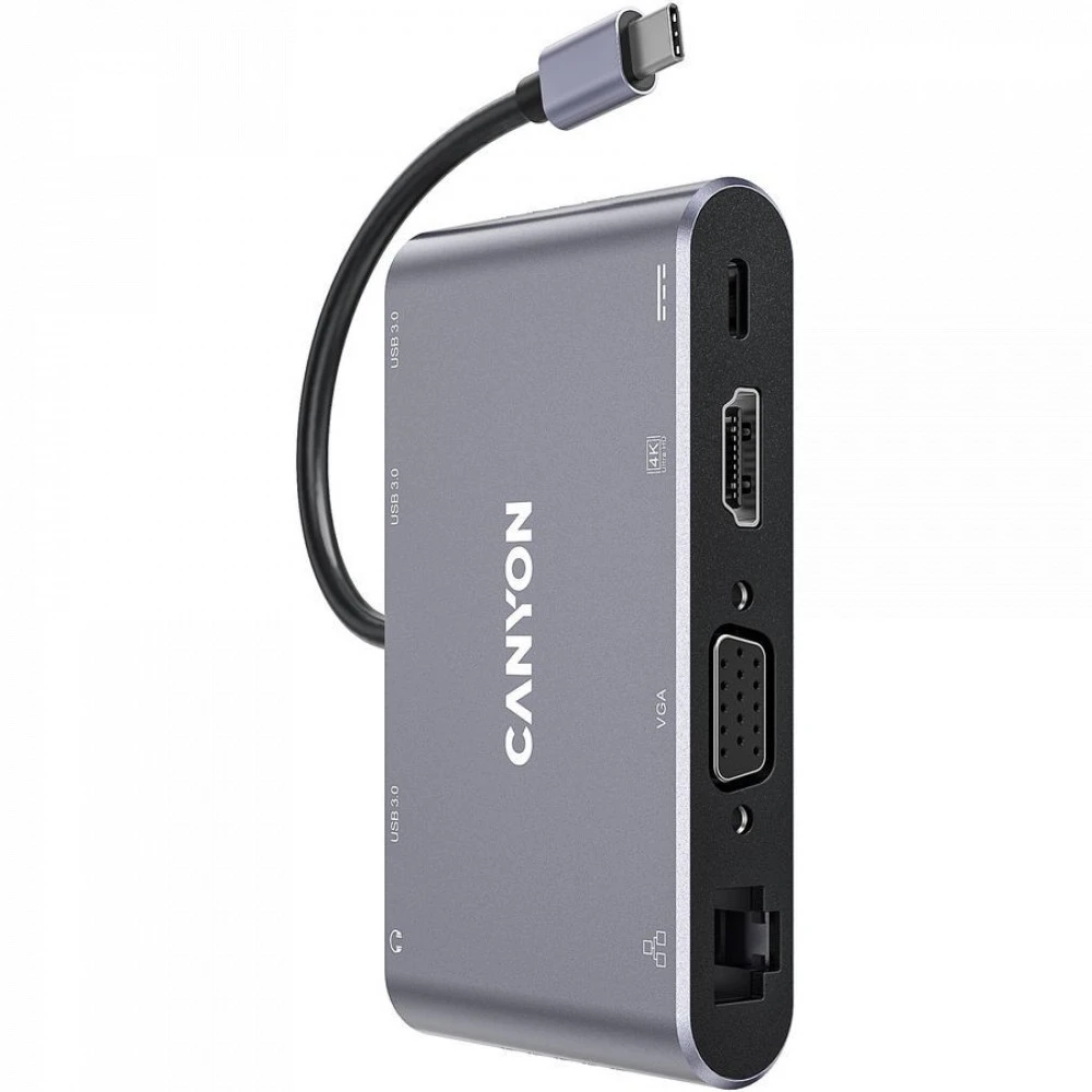CANYON Hub DS-14, 8-in-1 4K USB-C, тёмно-серый — 3
