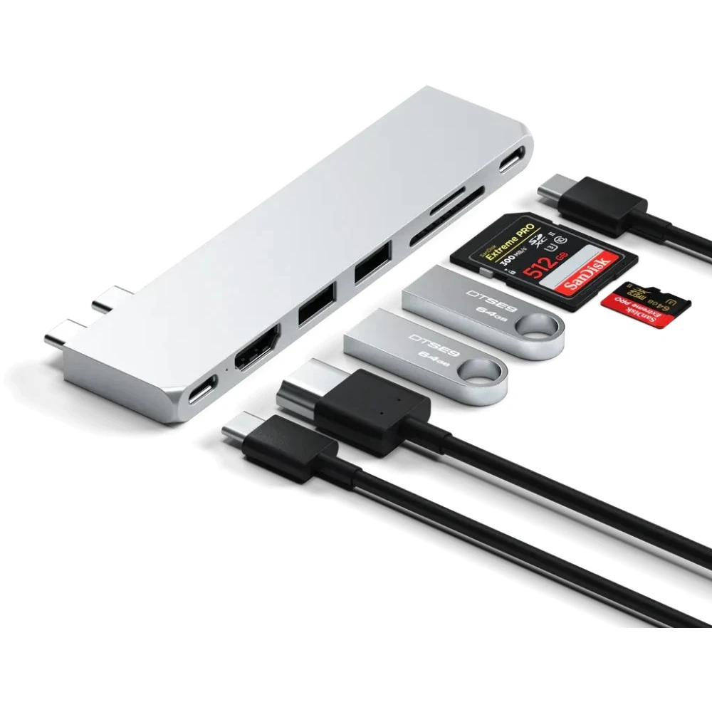 SATECHI Pro Hub Slim, серебристый — 4