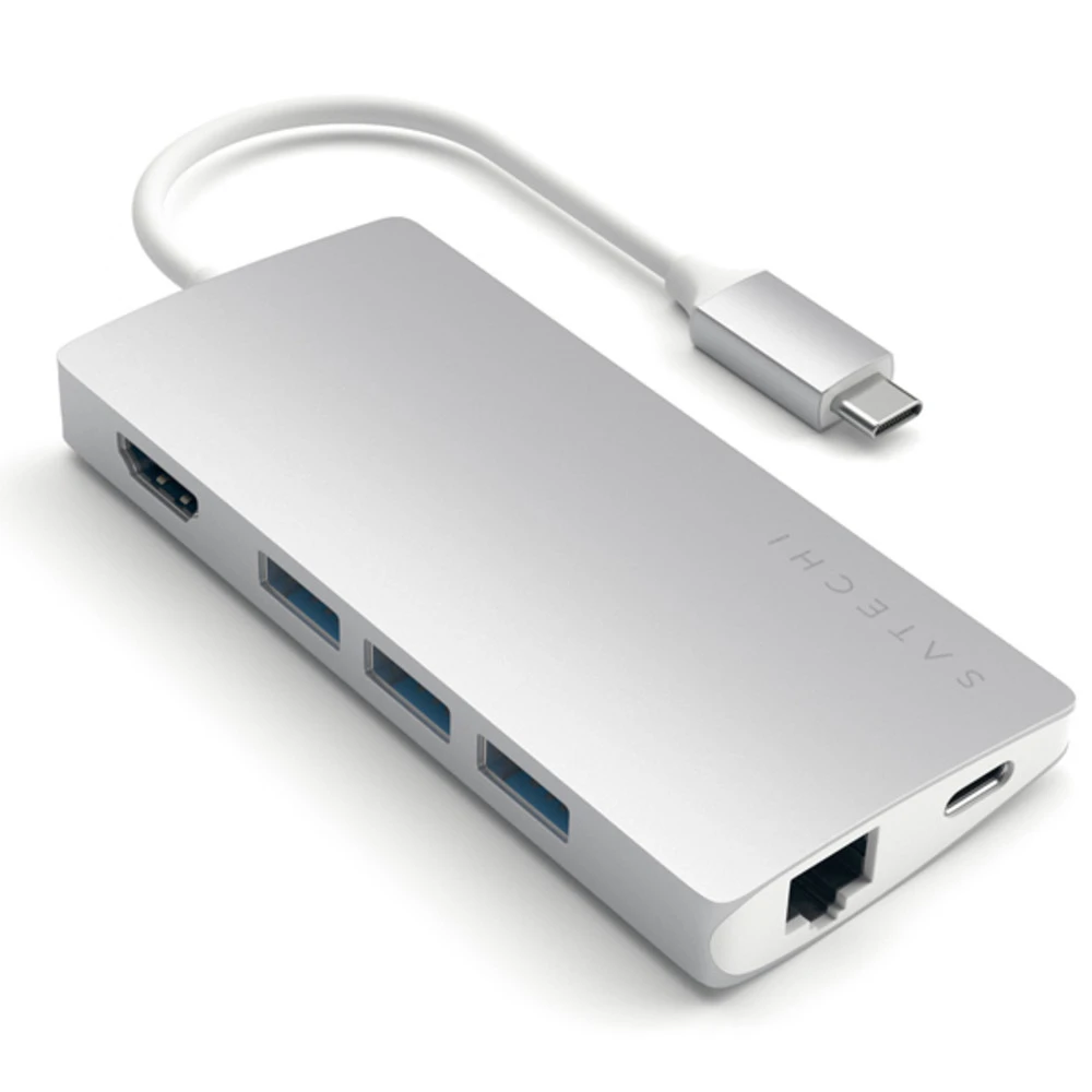 SATECHI Type-C Adapter 4K Ethernet V2, серебр. — 4