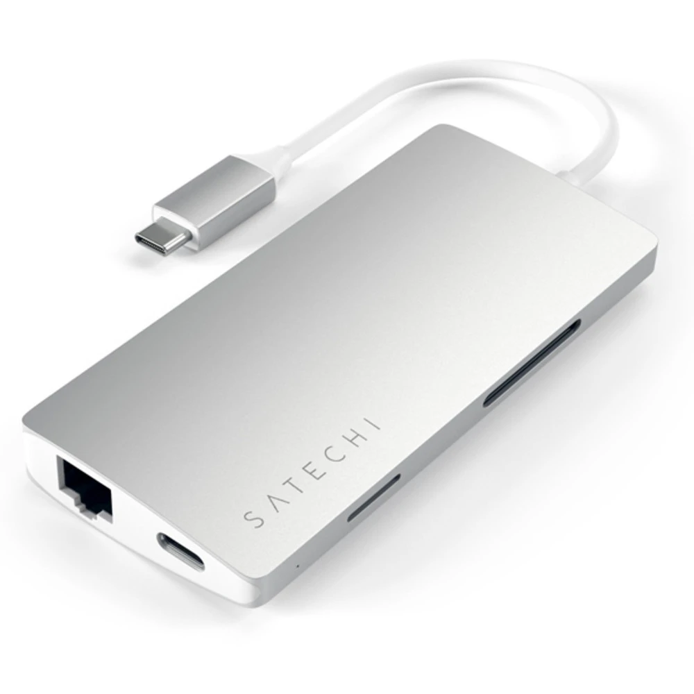 SATECHI Type-C Adapter 4K Ethernet V2, серебр. — 5