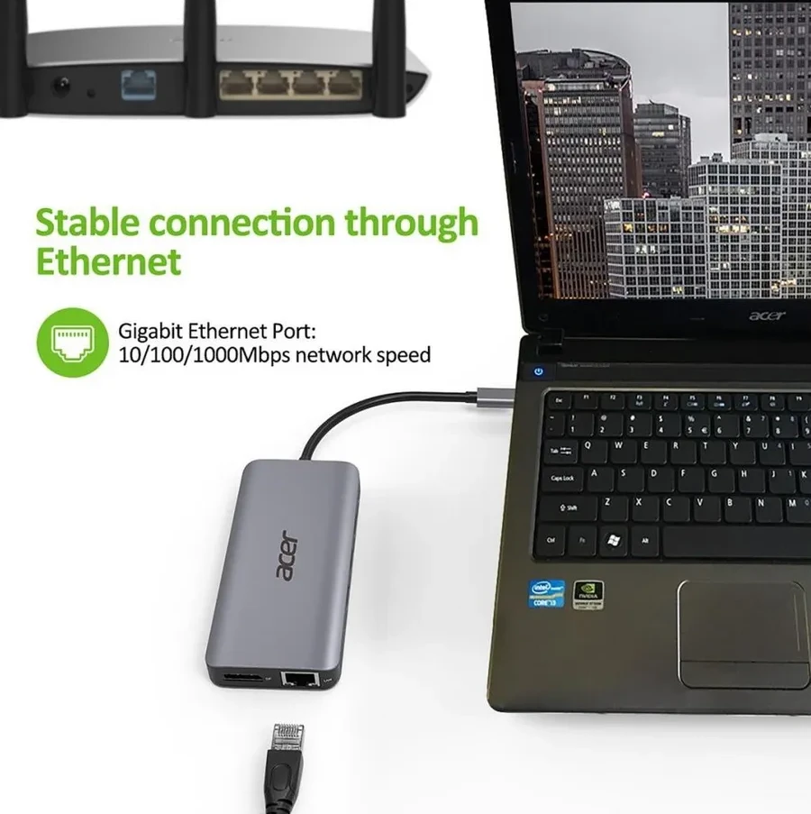 Dok-станция Acer 12in1 Type-C, kumusli — 3