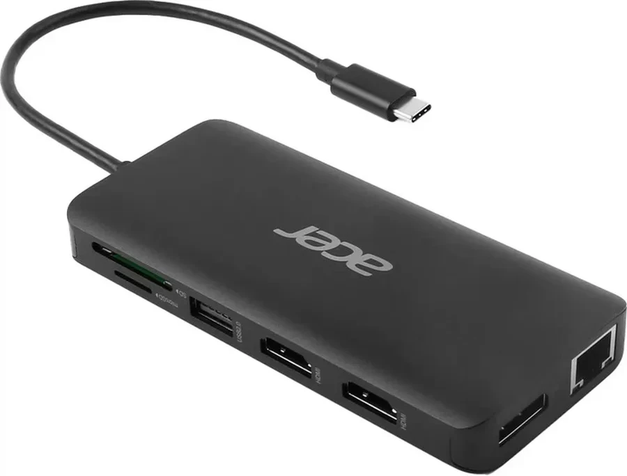 Dok-станция Acer 12in1 Type-C, чёрный