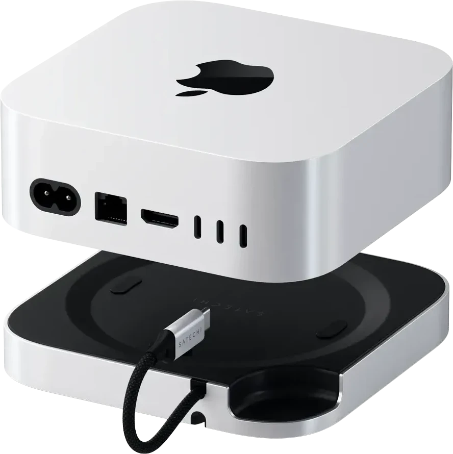 Док-станция SATECHI Mac Mini M4 Stand & Hub with SSD Enclosure — 3