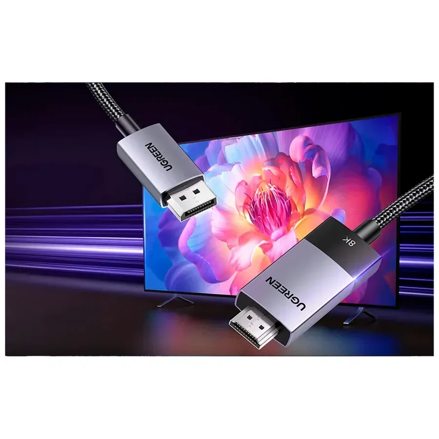 Кабель Ugreen DP115 DisplayPort-HDMI 8K, 1m