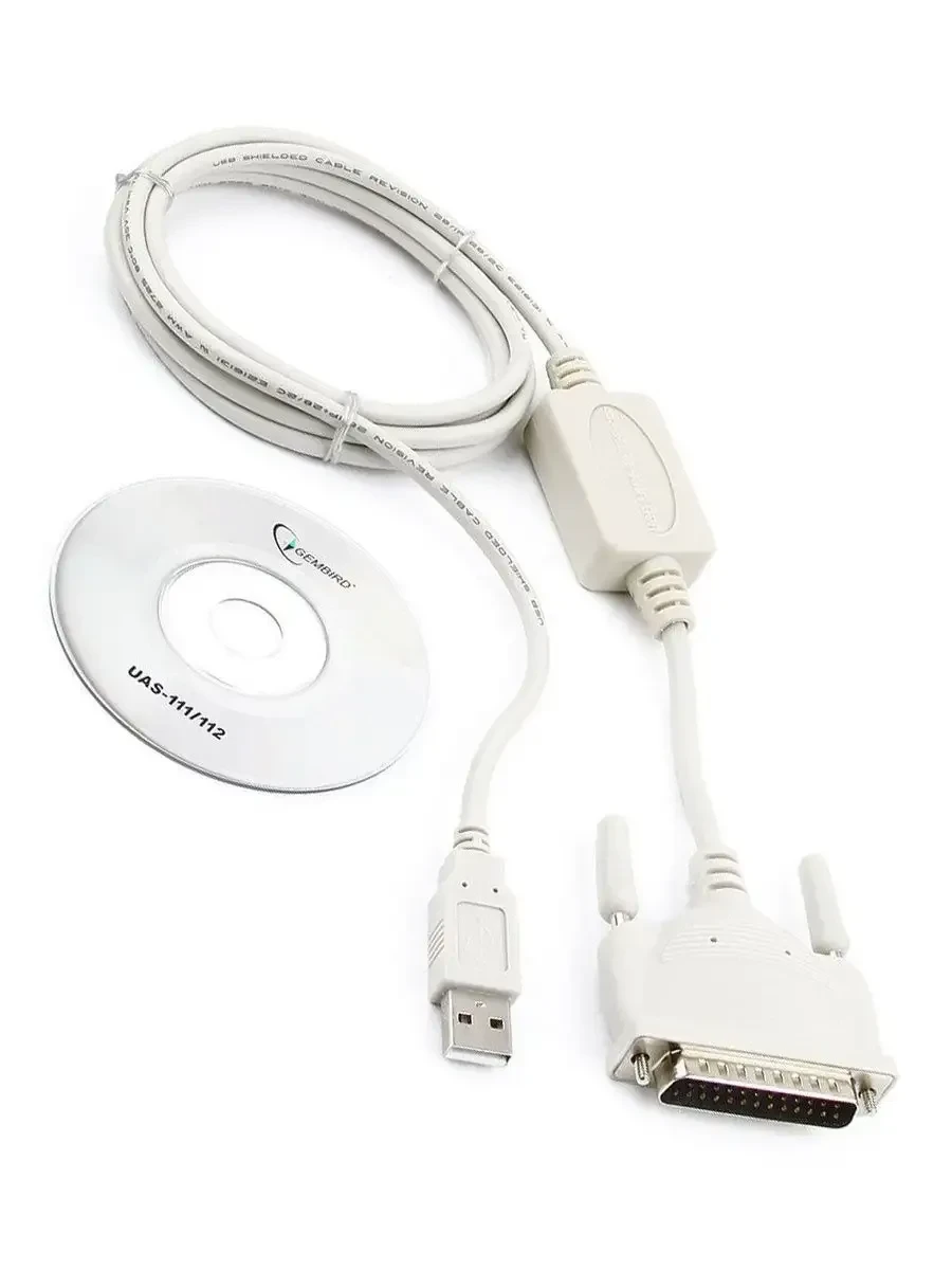 Кабель USB-Serial converter Cablexpert UAS112, RS-232 DB25M, 1.8m