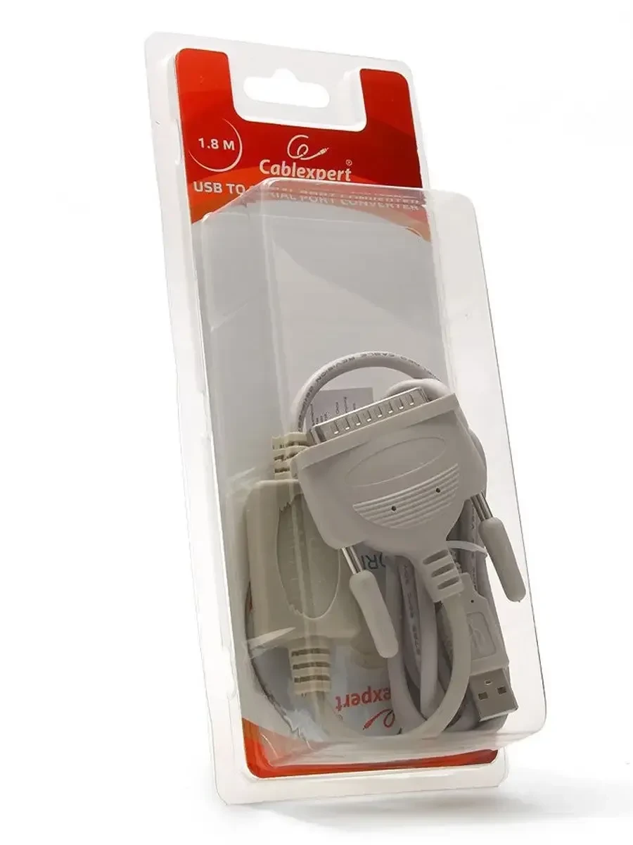 Кабель USB-Serial converter Cablexpert UAS112, RS-232 DB25M, 1.8m — 2