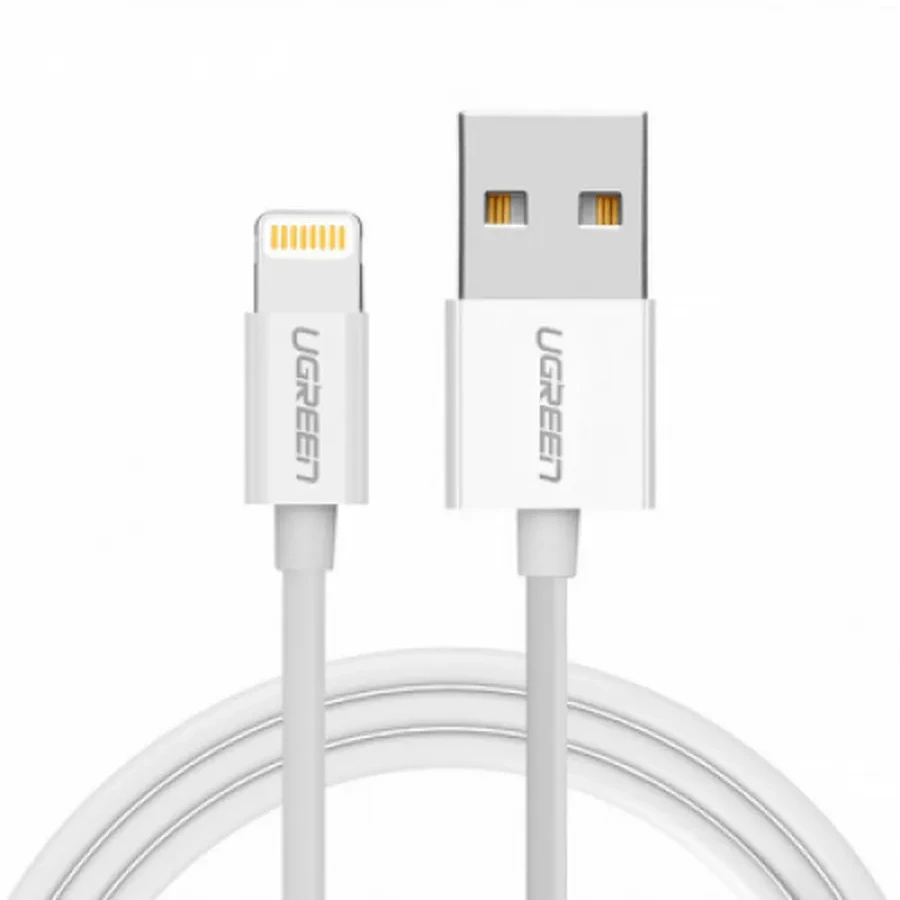 Кабель Ugreen US155 Lightning to USB 2.0, 2м, белый