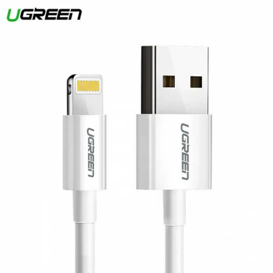 Кабель Ugreen US155 Lightning to USB 2.0, 1м, белый